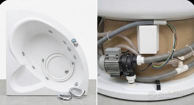 Vasca da bagno idromassaggio angolare con motore