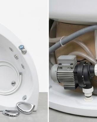 Vasca da bagno idromassaggio angolare con motore