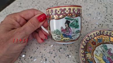 Set caffè Vintage in porcellana cinese 