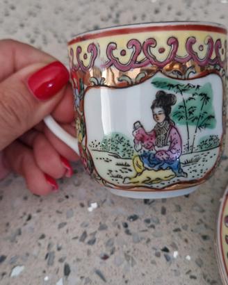 Set caffè Vintage in porcellana cinese 