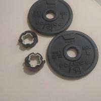 coppia disco ghisa da 1 kg 28  piu coppia anelli 