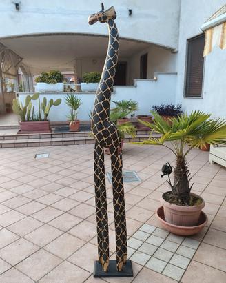 giraffa in legno