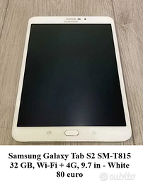 Samsung Galaxy Tab s S2 9.7 Bianco 32GB 4g sim Tab