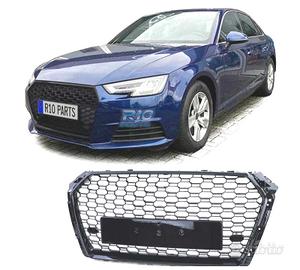 GRIGLIA AUDI A4 B9 15-19 LOOK RS4 PDC NERO LUCIDO