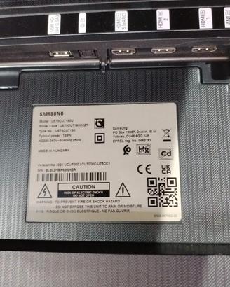 RICAMBI TV SAMSUNG UE75CU7190UXZT PANNELLO ROTTO