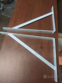 Coppia reggi mensola bianco 400x270 mm