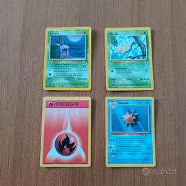 lotto 4 carte pokemon vintage italiane wotc (starm