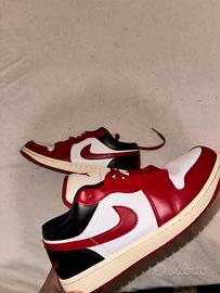 Air Jordan 1 Low White Red Black – Uomo
