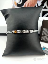 Bracciale maglia intrecciata agata occhio di tigre
