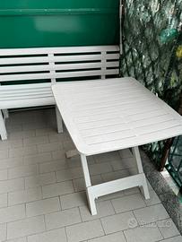 PANCA E TAVOLINO PER ESTERNI