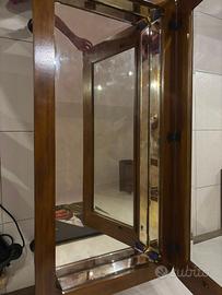 TAVOLINO IN LEGNO E VETRO