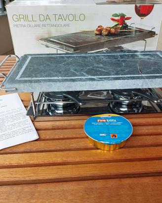 Grill Da Tavolo - Pietra Ollare Rettangolare.