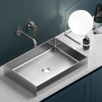 Lavabo da appoggio Saturn Brushed Steel Art.BB9812