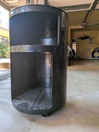 Mobiletto / Carrello Cilindrico Vintage e scaffale