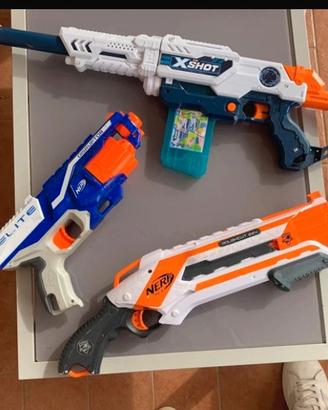 Lotto Nerf e X-Shot originali 3 blaster