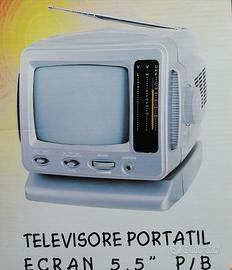 TV portatile 5,5 bianco e nero vintage