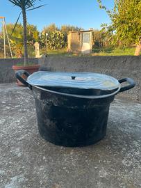 Pentolone vintage in alluminio conserve coperchio