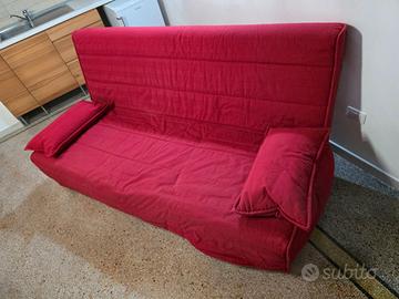 Divano letto rosso  1,5 piazze mod. ikea