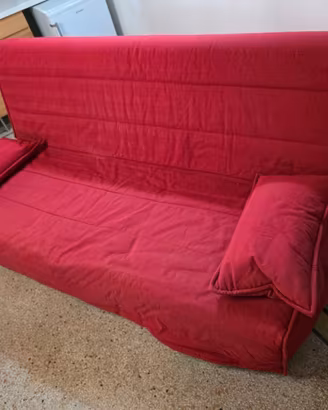 Divano letto rosso  1,5 piazze mod. ikea