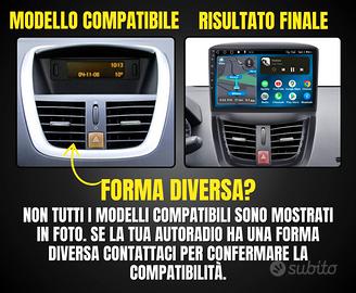 Peugeot 207 Autoradio Android  KIT COMPLETO stereo