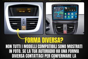 Peugeot 207 4/64GB Autoradio Android + KIT COMP.