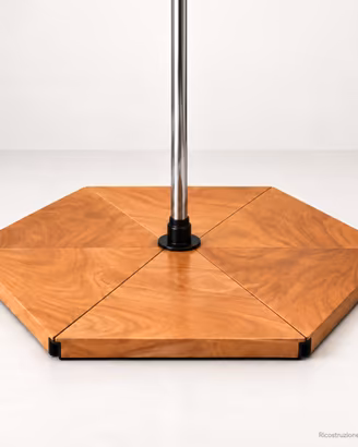 Pedana pole dance inox 45 mm + tappetino incluso