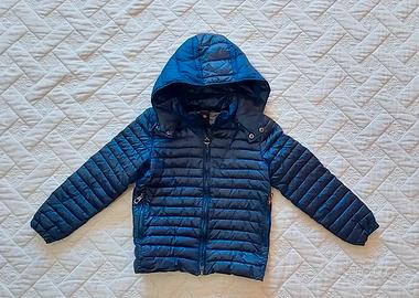 Piumino Bugatti bimbo blu cappuccio 8 anni