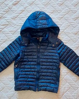 Piumino Bugatti bimbo blu cappuccio 8 anni