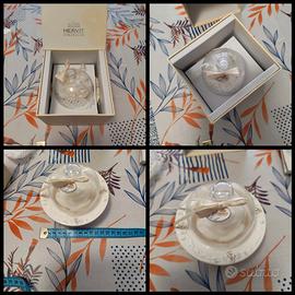 cofanetto in porcellana e vetro soffiato. Hervit