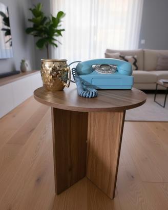 Tavolo rotondo moderno in legno 37,5 x 37,5 x 39
