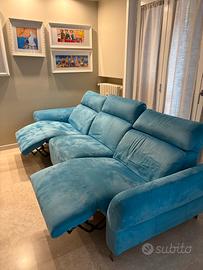 Divano artigianale con recliner