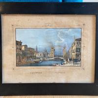 Antica litografia "L'Arsenale di Venezia"