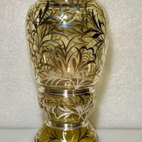 Vaso in vetro e argento anni 50