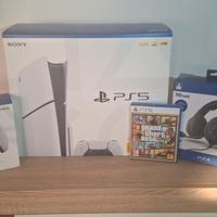 Ps5 Slim Disco+Gta 5 Ps5+2°pad +Cuffie Ps5/Ps4