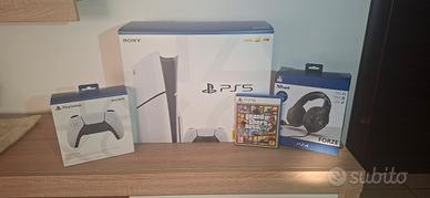 Ps5 Slim Disco+Gta 5 Ps5+2°pad +Cuffie Ps5/Ps4