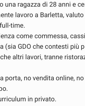 Commessa/segretaria/cassiera