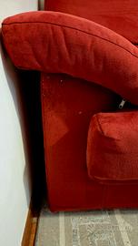 divano 2 posti rosso