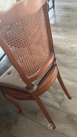 6 sedie classiche in legno 