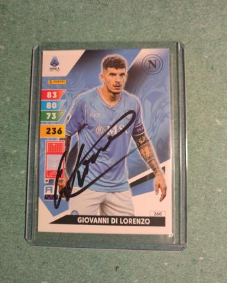 Card SSC Napoli Giovanni Di Lorenzo con autografo