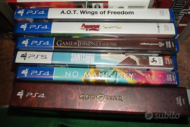 giochi ps4: god of war, gta, game of thrones, aot