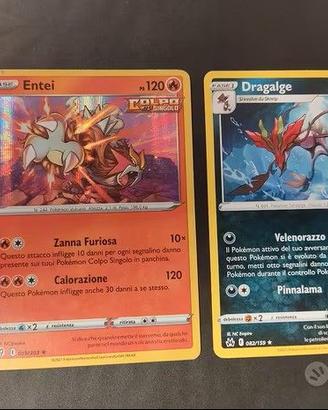 Pokemon ENTEI 019/203 e DRAGALGE 082/159
