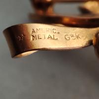 Spilla orologio vintage placcata 