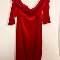 Abito in velluto rosso