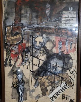 Bruno Freddi collage + tecnica mista.