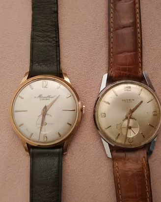 Lotto 2 orologi vintage meccanici (Monthal&Hermin)