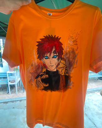 T-Shirt Gaara (Naruto) Dipinta a Mano – Opera Unic