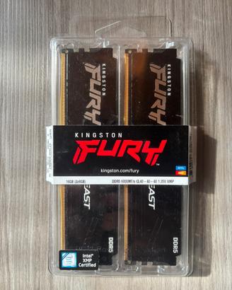 RAM Kingston FURY Beast DDR5 16GB 6000MT/s