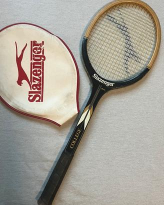 Racchetta tennis vintage Slazenger College +fodero