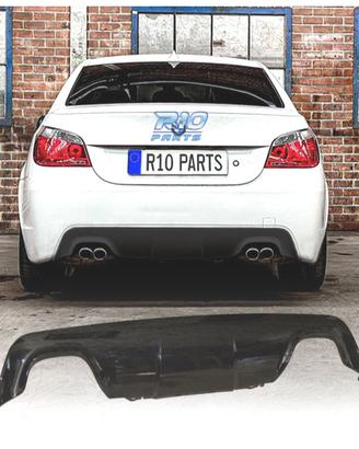DIFFUSORE BMW E60 E61 LOOK M DOPPIA USCITA NERO LU