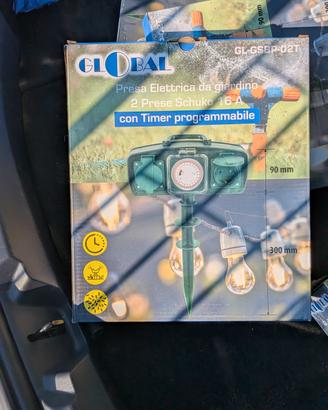 presa da esterno giardino con timer nuova